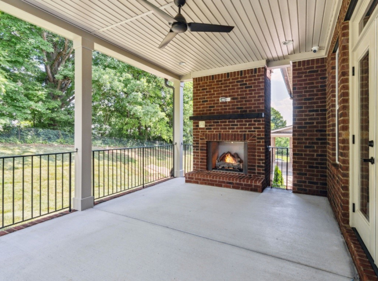 b - Outdoor Fireplace - New Homes Nashville